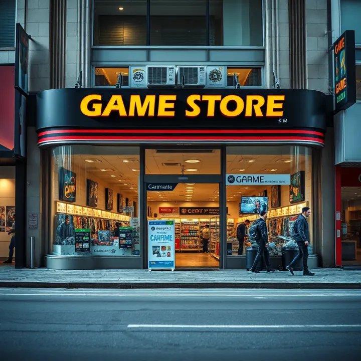 Exterior view of a popular game store in Port Elizabeth during business hours
