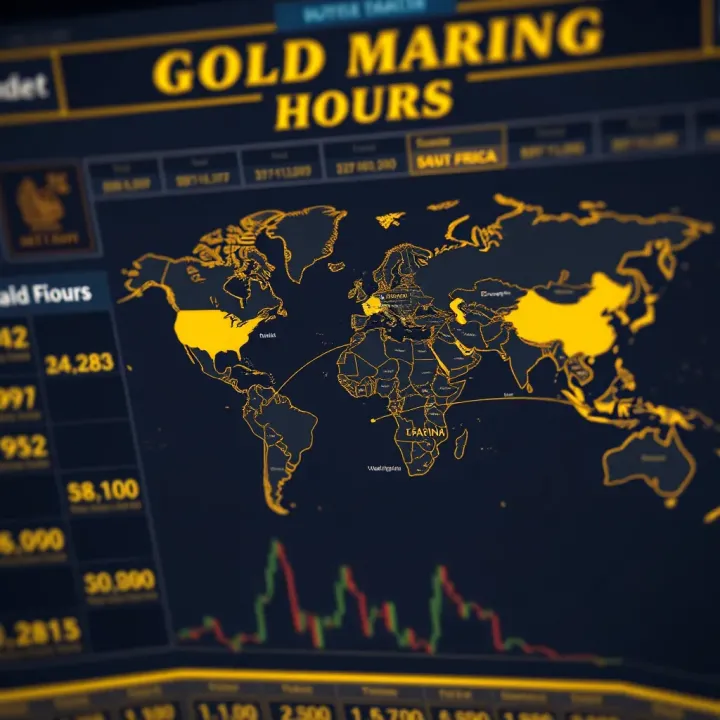 International Gold Market Trading Hours Global map highlighting key international gold market locations and their trading times
