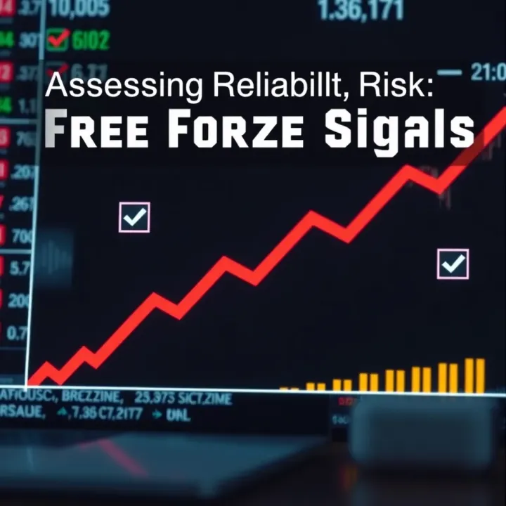 Assessing Reliability and Risks of Free Forex Signals Conceptual graphic of evaluating forex signals with checkmarks and caution symbols