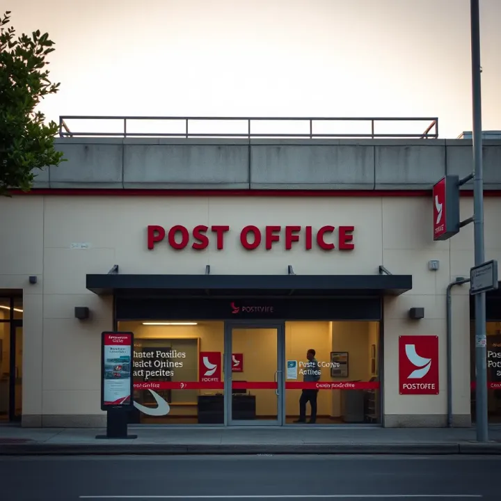 Exterior view of Highveld post office building during daytime