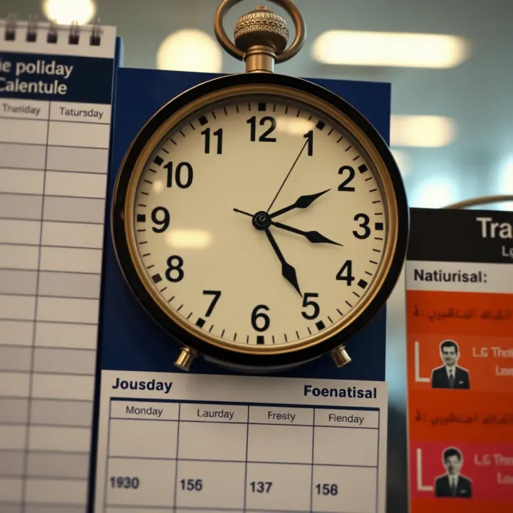 Trading Hours and Special Schedules at Home Affairs Akasia Calendar and clock representing official trading hours and special holiday schedules for the Akasia Home Affairs branch