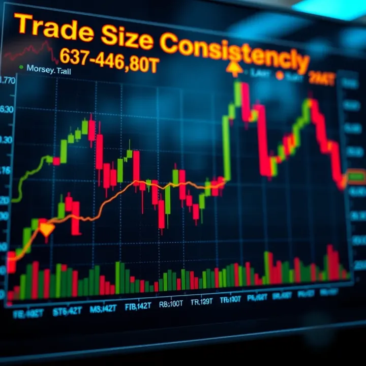 Trade Size Decisions for Consistent Profits Chart illustrating trade size decisions and profit consistency