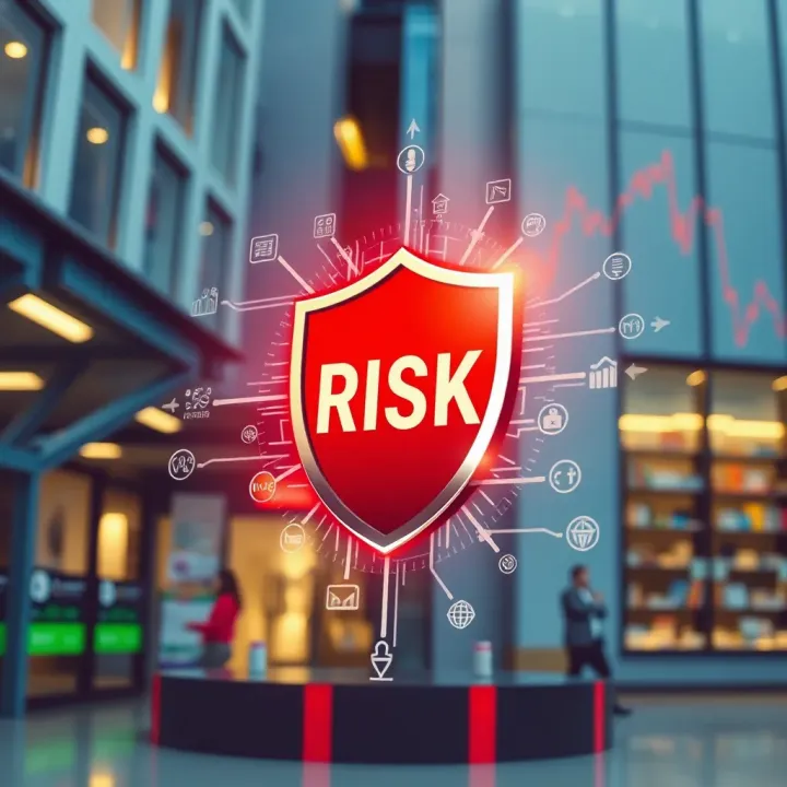 Building Organisational Resilience Through Risk Management Conceptual illustration of organisational resilience with shield protecting against potential threats
