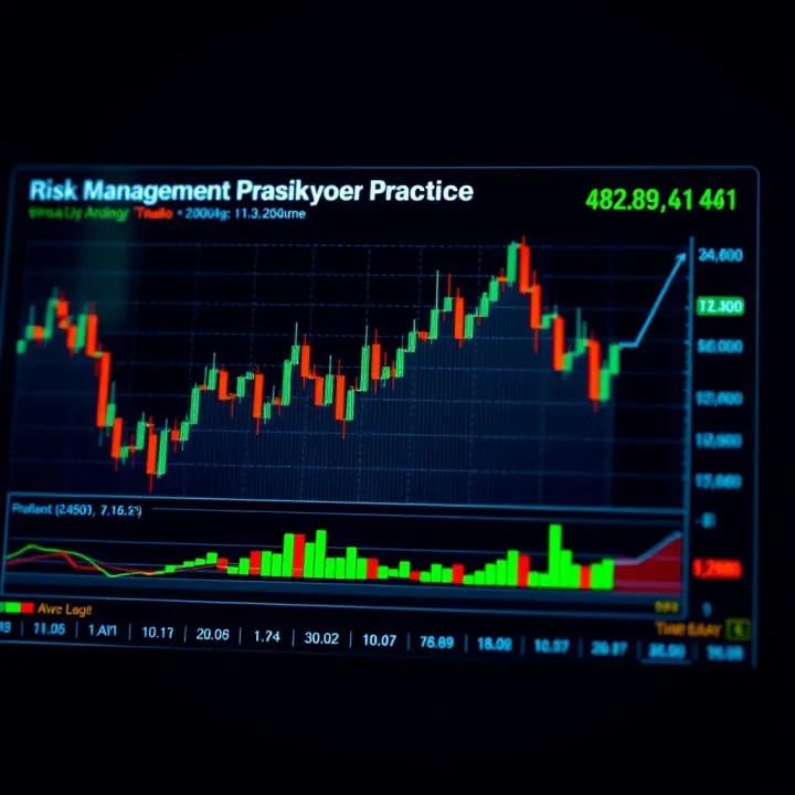 Chart depicting risk management strategies using virtual funds in trading practice