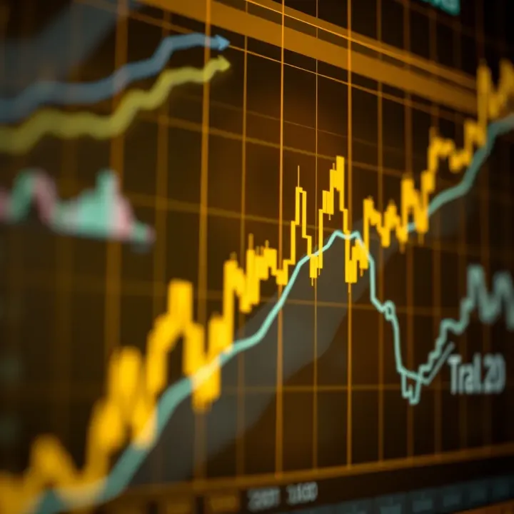 Dynamic chart showing gold price fluctuations influenced by economic factors