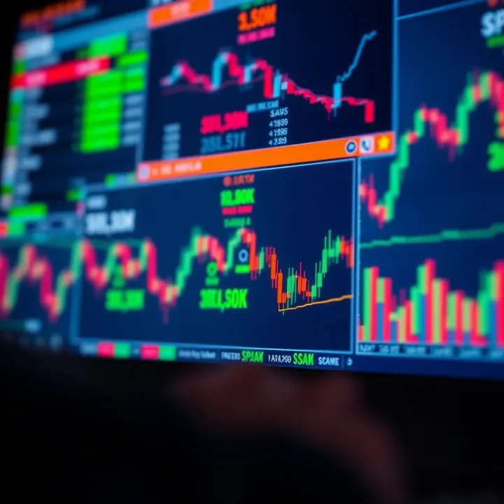 Illustration showing common forex trading scams targeting South African investors, including fake brokers and phishing attempts