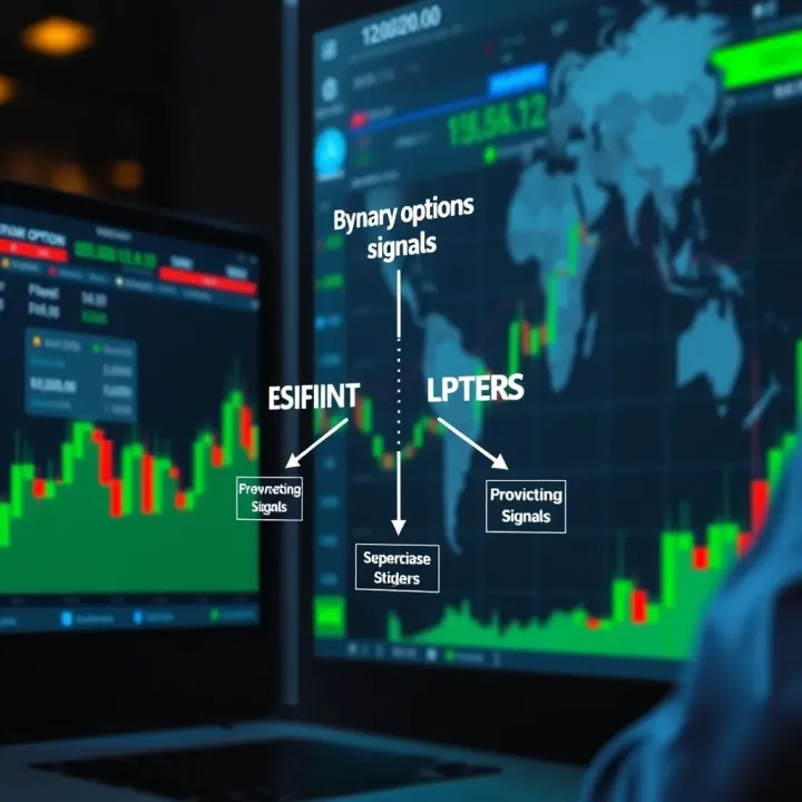 Diagram illustrating the flow of binary options signals from providers to traders on a digital trading platform