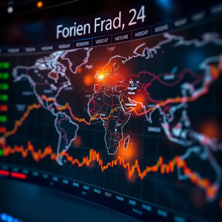 World map highlighting major forex trading centers and their respective active trading hours
