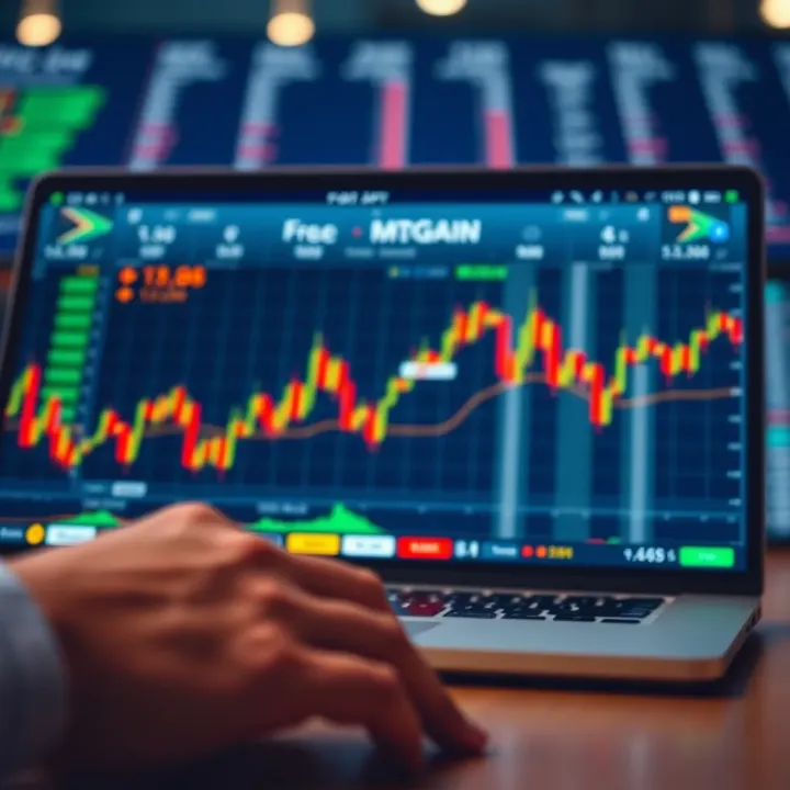 Beginning Forex Trading with a Complimentary Account Graphic showing the concept of starting forex trading with a free account on a digital platform