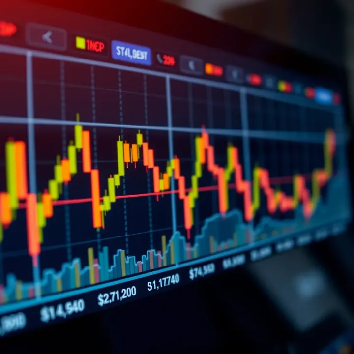 Forex Trading Trends with Signal Indicators Graph showing forex trading trends with highlighted signal points