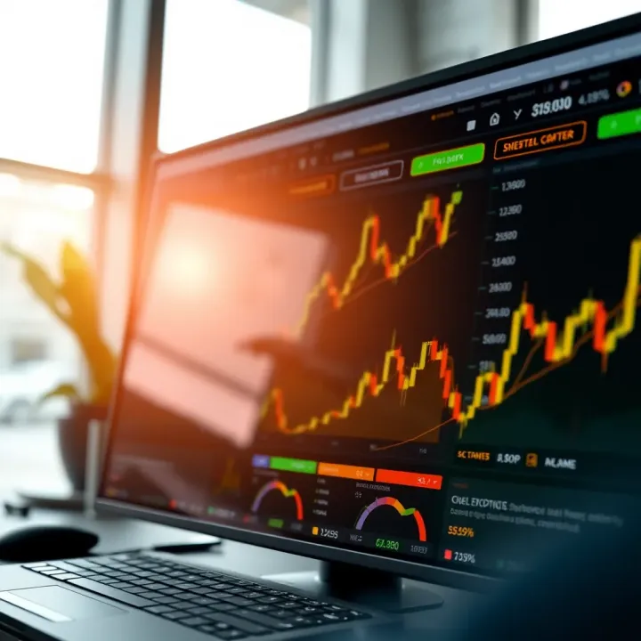 Free Binary Options Signals Software Interface Highlighting Essential Metrics Interface of free binary options signals software showing key metrics and trend indicators
