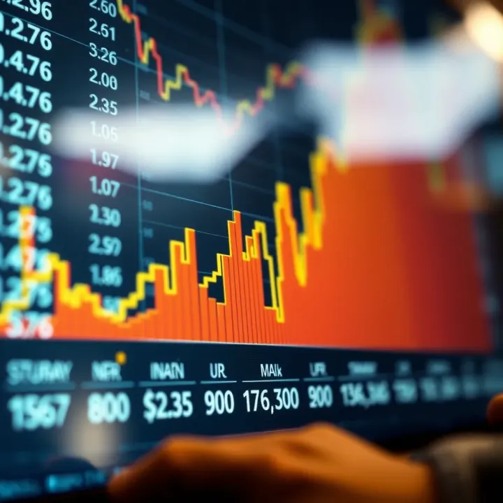 Currency Exchange Trends with Economic Indicators for South African Forex Market Graph showing currency exchange trends with highlighted key economic indicators relevant to South African forex trading
