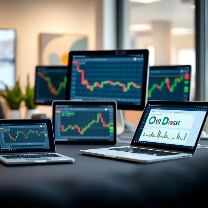 Online Forex Trading Platforms and Learning Tools in South Africa Digital devices displaying forex trading platforms and educational resources